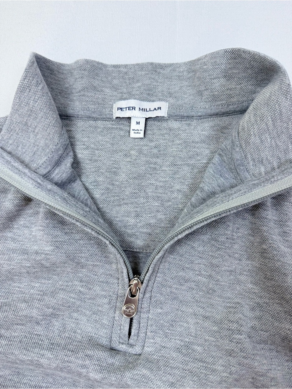 Peter Millar Crown Comfort Quarter Zip Sweater Men’s M Gray Golf - Picture 3 of 10